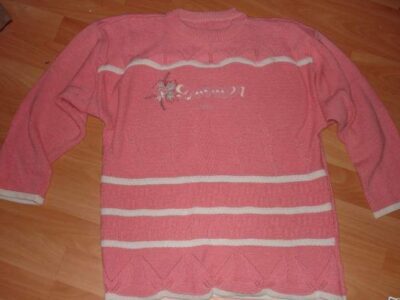 Pull rose TU en laine