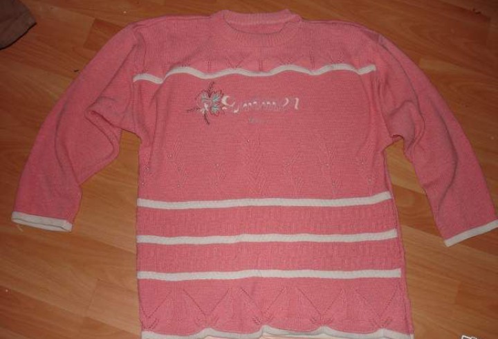 Pull rose TU en laine