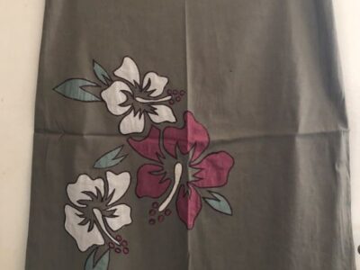 Jupe kaki motifs fleurs Etam T.38 neuve (DN95)