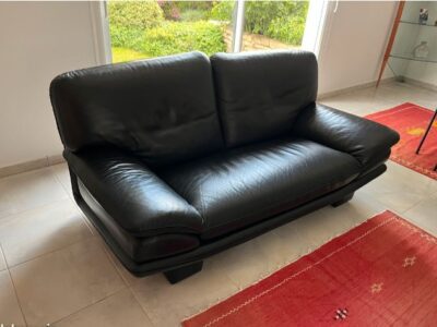 Canapé cuir deux places Roche Bobois