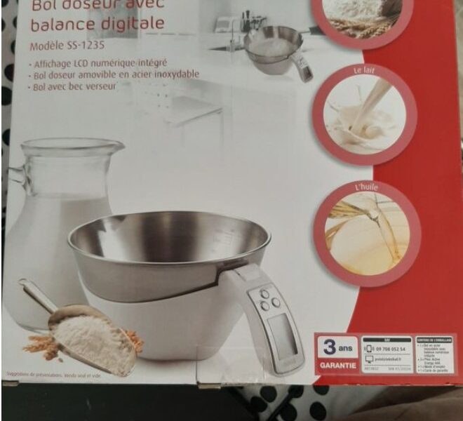 Bol doseur avec balance digitale