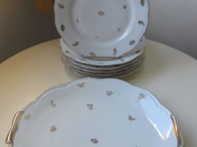 Assiettes à dessert porcelaine