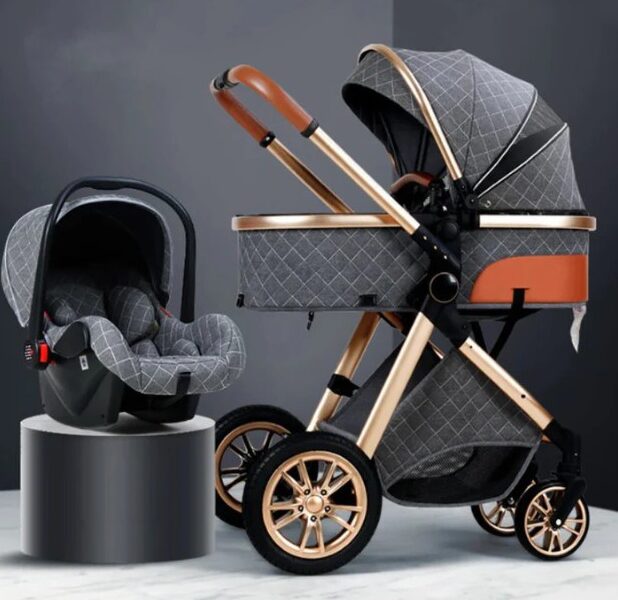 Poussette trio 3-en-1 – nacelle + cosy + siège