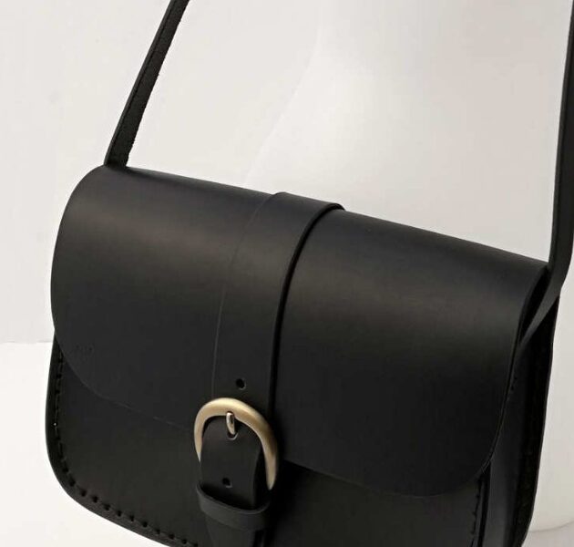 Sac bandoulière cuir noir