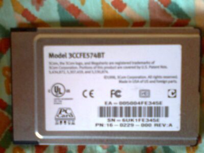 Carte réseau PCMCIA - Modèle 3CCFES74BT