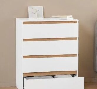 Commode 4 tiroirs blanche