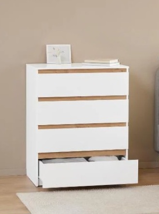 Commode 4 tiroirs blanche