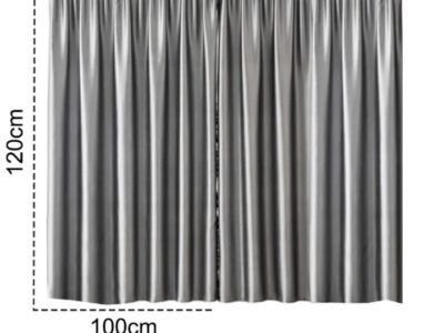 Rideaux occultants gris (x2)