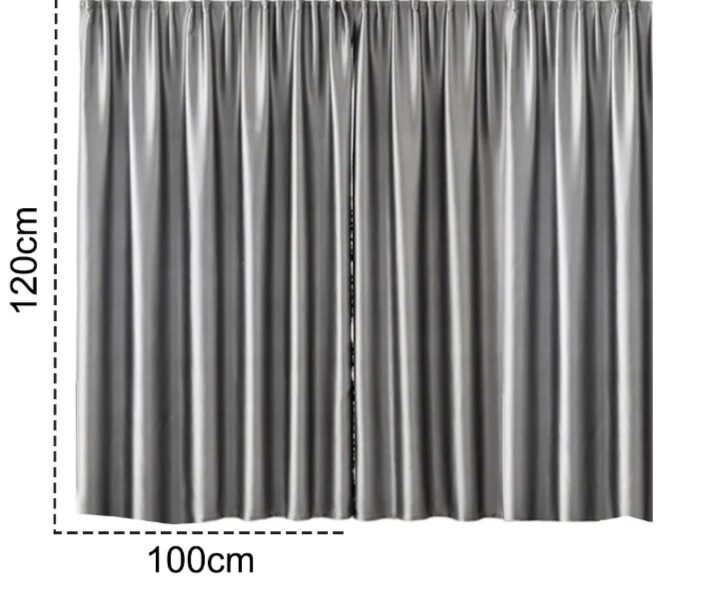 Rideaux occultants gris (x2)