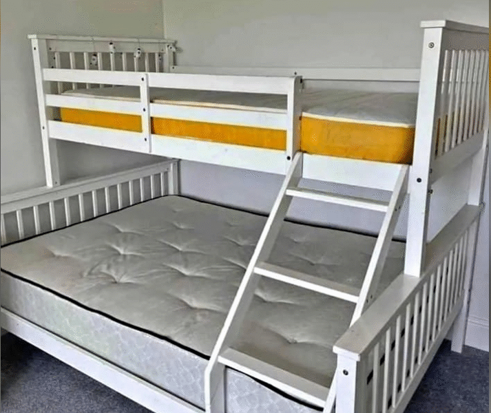 Lit superposé bois blanc