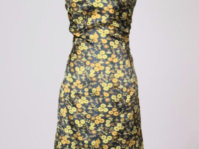 robe jaune fleurie 38