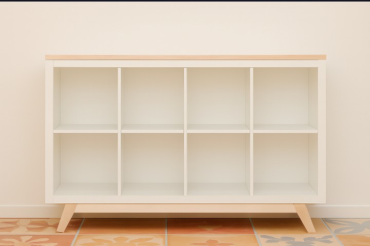 étagère blanche 8 cases