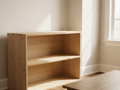 Meuble Bas de Rangement Beige